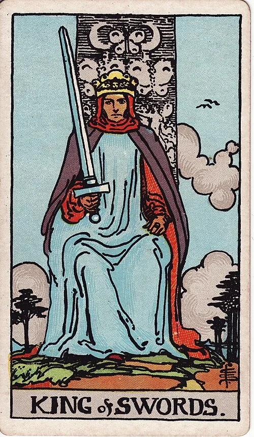 King of Swords from the historical Rider–Waite–Smith deck