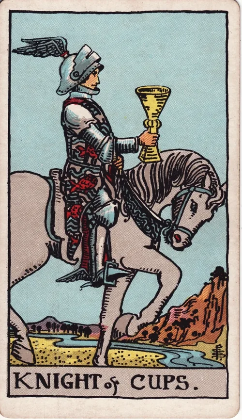 Knight of Cups from the historical Rider–Waite–Smith deck