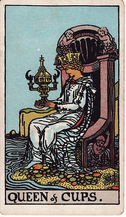 Queen of Cups from the historical Rider–Waite–Smith deck