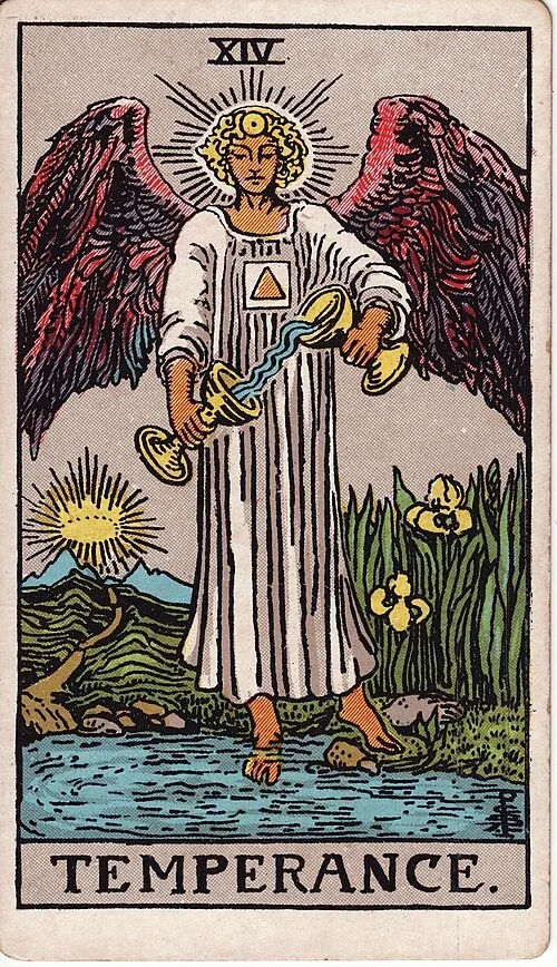 Temperance from the historical Rider–Waite–Smith deck