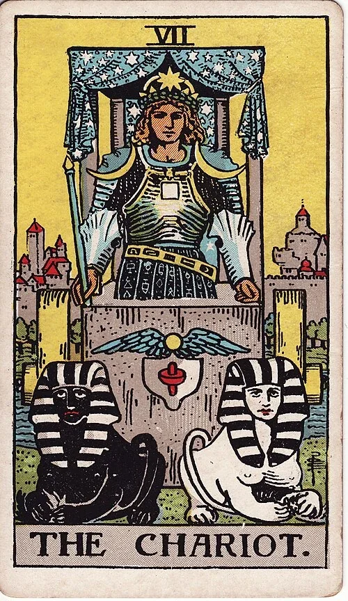 The Chariot from the historical Rider–Waite–Smith deck