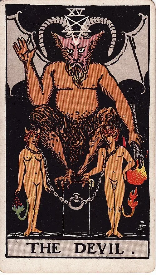 The Devil from the historical Rider–Waite–Smith deck