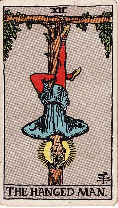 The Hanged Man from the historical Rider–Waite–Smith deck
