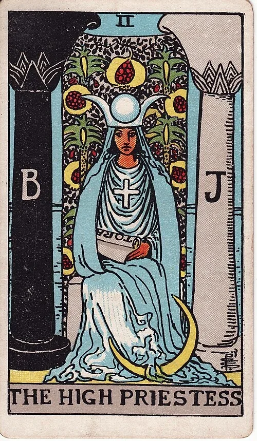 The High Priestess from the historical Rider–Waite–Smith deck