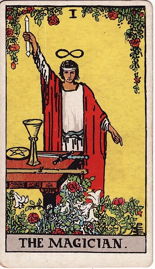 The Magician from the historical Rider–Waite–Smith deck