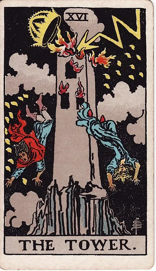 The Tower from the historical Rider–Waite–Smith deck